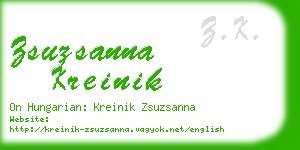 zsuzsanna kreinik business card